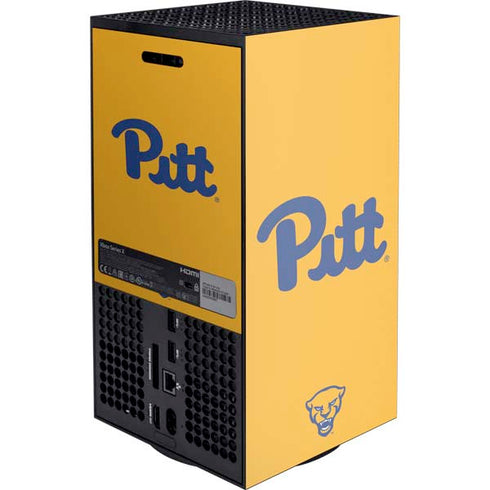 University of Pittsburgh Pitt Panthers Yellow XBox Series X Digital Edition Console Skin